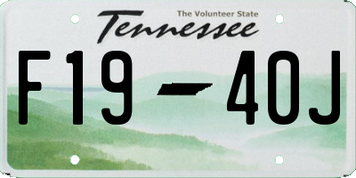 TN license plate F1940J