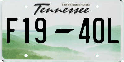 TN license plate F1940L