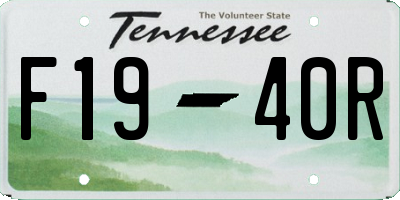 TN license plate F1940R