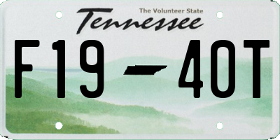 TN license plate F1940T
