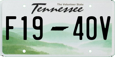 TN license plate F1940V