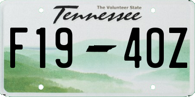 TN license plate F1940Z