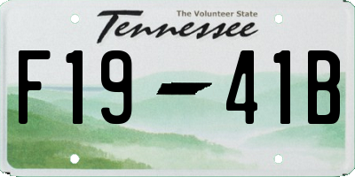 TN license plate F1941B