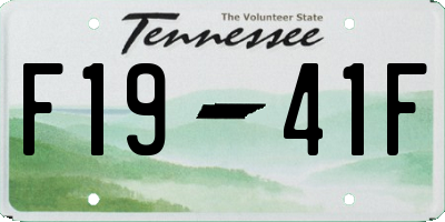 TN license plate F1941F