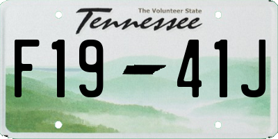 TN license plate F1941J