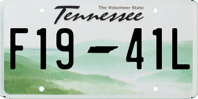 TN license plate F1941L