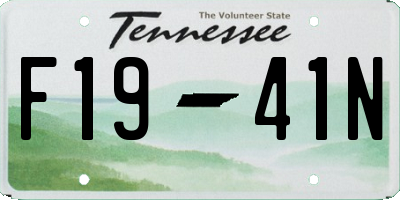 TN license plate F1941N