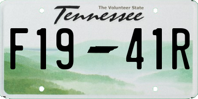 TN license plate F1941R