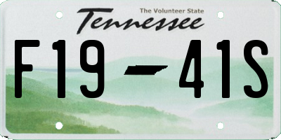 TN license plate F1941S