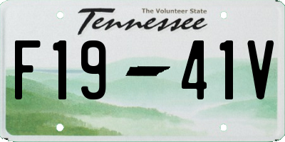 TN license plate F1941V