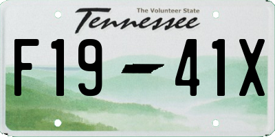TN license plate F1941X