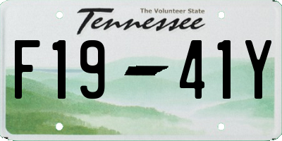 TN license plate F1941Y