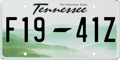 TN license plate F1941Z