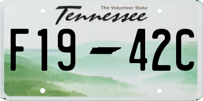 TN license plate F1942C