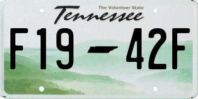 TN license plate F1942F