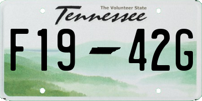TN license plate F1942G