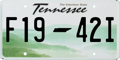 TN license plate F1942I