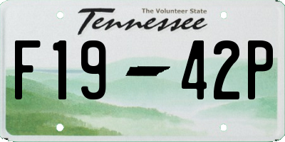 TN license plate F1942P