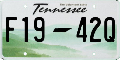 TN license plate F1942Q
