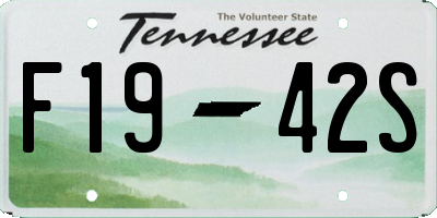 TN license plate F1942S