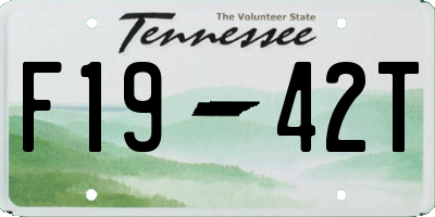 TN license plate F1942T