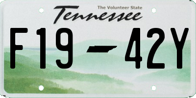 TN license plate F1942Y