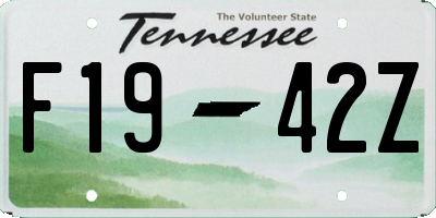TN license plate F1942Z