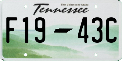 TN license plate F1943C