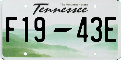 TN license plate F1943E