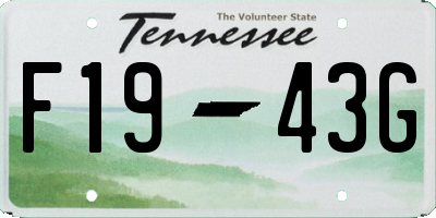 TN license plate F1943G