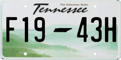 TN license plate F1943H