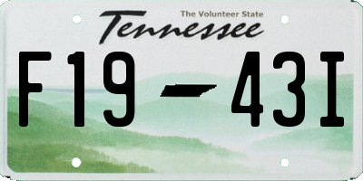 TN license plate F1943I