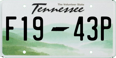 TN license plate F1943P