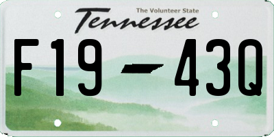 TN license plate F1943Q