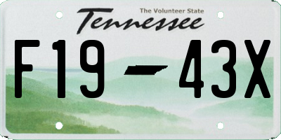 TN license plate F1943X