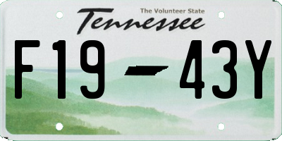 TN license plate F1943Y