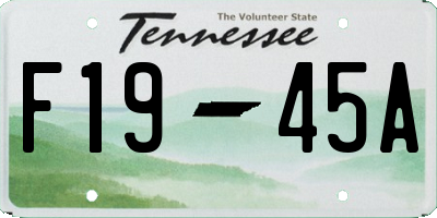 TN license plate F1945A