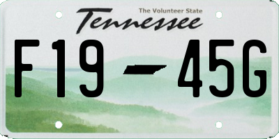 TN license plate F1945G