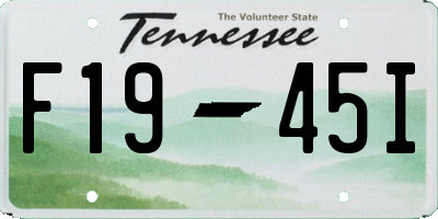 TN license plate F1945I