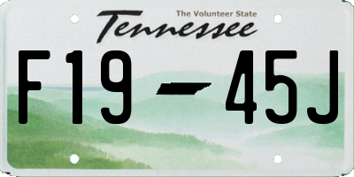 TN license plate F1945J