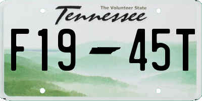 TN license plate F1945T