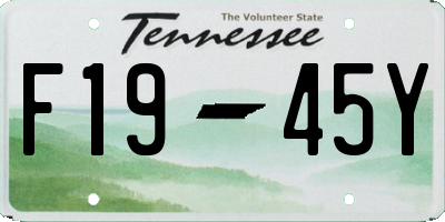 TN license plate F1945Y