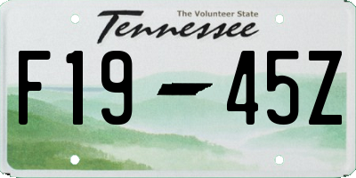 TN license plate F1945Z
