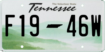 TN license plate F1946W