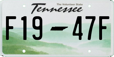 TN license plate F1947F