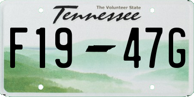 TN license plate F1947G