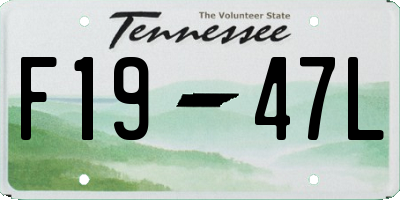 TN license plate F1947L