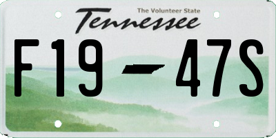 TN license plate F1947S