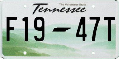 TN license plate F1947T
