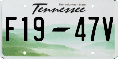 TN license plate F1947V